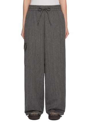 Main View - Click To Enlarge - YVES SALOMON - Flannel Cargo Trousers