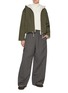 Figure View - Click To Enlarge - YVES SALOMON - Flannel Cargo Trousers