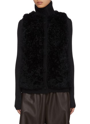 Main View - Click To Enlarge - YVES SALOMON - Curly Lamb Wool Gilet