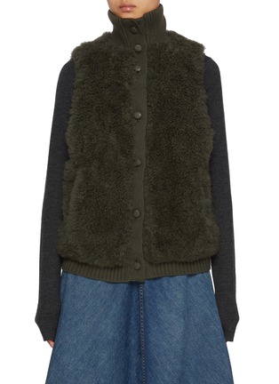 Main View - Click To Enlarge - YVES SALOMON - Curly Lamb Wool Gilet