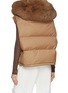 Back View - Click To Enlarge - YVES SALOMON - Fox Fur Collar Puffer Gilet