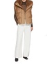 Figure View - Click To Enlarge - YVES SALOMON - Fox Fur Collar Puffer Gilet