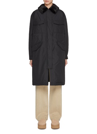 Main View - Click To Enlarge - YVES SALOMON - Mink Fur Collar Parka Coat