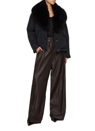 Figure View - Click To Enlarge - YVES SALOMON - Detachable Collar Puffer Jacket