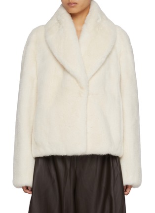 Main View - Click To Enlarge - YVES SALOMON - Shawl Collar Mink Fur Jacket