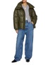 Figure View - Click To Enlarge - YVES SALOMON - Lambskin Leather Puffer Jacket