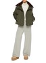 Figure View - Click To Enlarge - YVES SALOMON - Mink Fur Collar Puffer Jacket