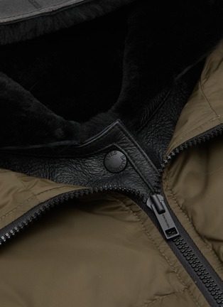 Detail View - Click To Enlarge - YVES SALOMON - Shearling Hood Kids' Puffer Jacket