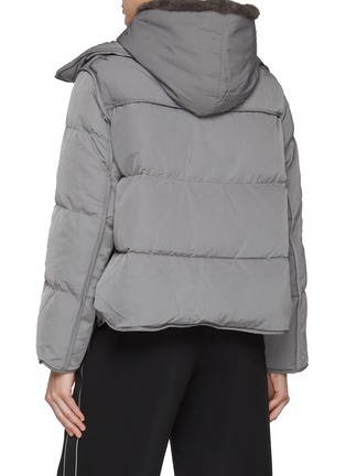 Back View - Click To Enlarge - YVES SALOMON - Technical Hooded Puffer Jacket