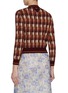 Back View - Click To Enlarge - PRADA - Checkered Jacquard Virgin Wool Cardigan