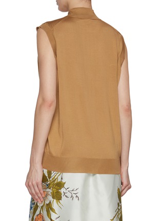 Back View - Click To Enlarge - PRADA - Silk Polo Vest Top