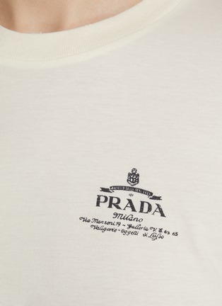  - PRADA - Logo Long Sleeve Cotton Jersey T-shirt