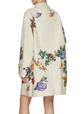 Back View - Click To Enlarge - PRADA - Floral Print Trench Coat