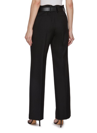 Back View - Click To Enlarge - PRADA - Belted Virgin Wool Pants