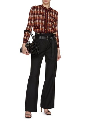 Figure View - Click To Enlarge - PRADA - Belted Virgin Wool Pants