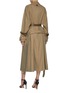 Back View - Click To Enlarge - PRADA - Logo Plaque Belted Cotton Trench Coat