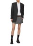 Figure View - Click To Enlarge - PRADA - Belted Wool Mini Skirt