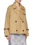 Detail View - Click To Enlarge - PRADA - Double Breasted Belted Cropped Cotton Trench Jacket