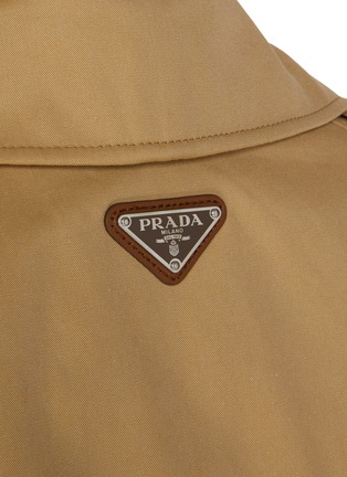  - PRADA - Double Breasted Belted Cropped Cotton Trench Jacket