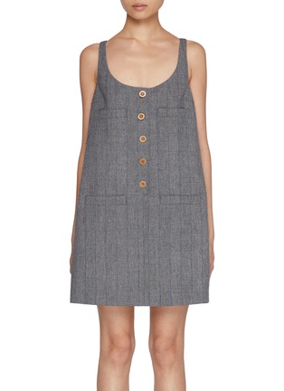 Main View - Click To Enlarge - PRADA - Waistcoat Back Wool Dress