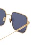 Detail View - Click To Enlarge - DIOR - Metal Diorcannage Square Sunglasses