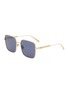 Main View - Click To Enlarge - DIOR - Metal Diorcannage Square Sunglasses