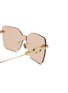 Detail View - Click To Enlarge - DIOR - CD Chain Metal Angular Sunglasses