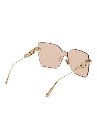 Figure View - Click To Enlarge - DIOR - CD Chain Metal Angular Sunglasses