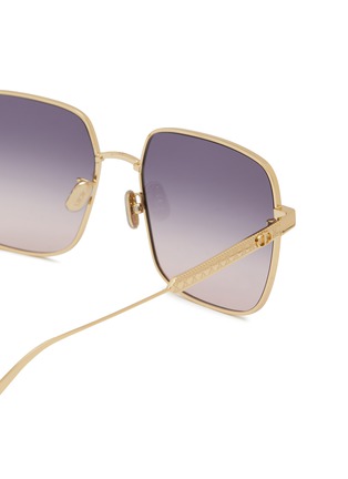 Detail View - Click To Enlarge - DIOR - Metal Diorcannage Square Sunglasses