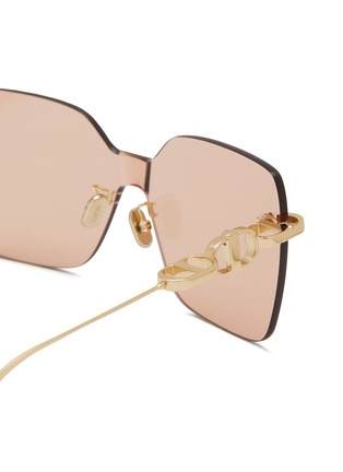 Detail View - Click To Enlarge - DIOR - CD Chain Metal Angular Sunglasses