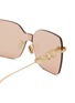 Detail View - Click To Enlarge - DIOR - CD Chain Metal Angular Sunglasses