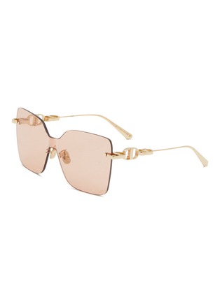 Main View - Click To Enlarge - DIOR - CD Chain Metal Angular Sunglasses