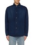 Main View - Click To Enlarge - LOEWE - Dark Wash Logo Sleeve Denim Shirt