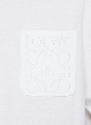  - LOEWE - Embroidered Anagram Pocket Crewneck Cotton T-Shirt