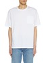 Main View - Click To Enlarge - LOEWE - Embroidered Anagram Pocket Crewneck Cotton T-Shirt