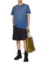 Figure View - Click To Enlarge - LOEWE - Contrast Rolled Sleeves Cotton T-Shirt