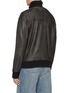 Back View - Click To Enlarge - LOEWE - High Neck Zip Up Leather Jacket