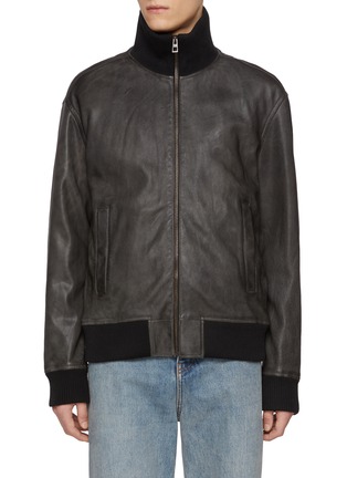 Main View - Click To Enlarge - LOEWE - High Neck Zip Up Leather Jacket