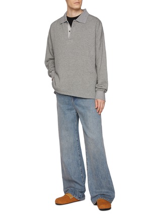 Figure View - Click To Enlarge - LOEWE - Polo Cotton Cashmere Sweatshirt