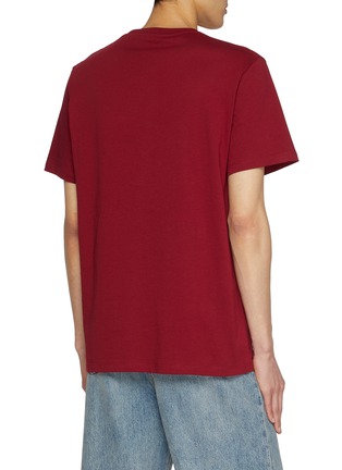 Back View - Click To Enlarge - LOEWE - Embroidered Anagram Crewneck Cotton T-Shirt