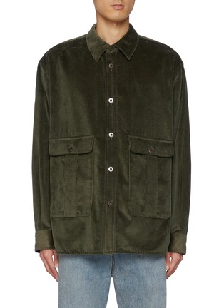 Main View - Click To Enlarge - LOEWE - Safari Pocket Cotton Cashmere Overshirt