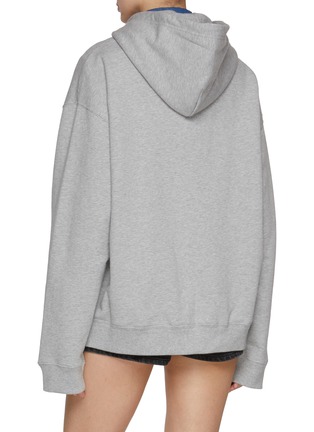 Back View - Click To Enlarge - MIU MIU - Rope Cord Cotton Hoodie