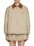 Main View - Click To Enlarge - MIU MIU - Quilted Corduroy Collar English Coat