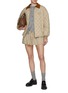 Figure View - Click To Enlarge - MIU MIU - Quilted Corduroy Collar English Coat