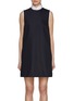 Main View - Click To Enlarge - MIU MIU - Poplin Collar Chalk Stripe Dress