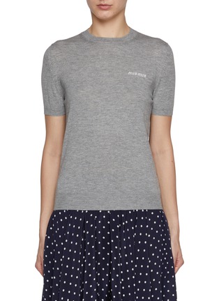 Main View - Click To Enlarge - MIU MIU - Cashmere Silk Knit Top