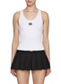 Main View - Click To Enlarge - MIU MIU - Ricamo Logo Front Tank Top