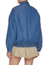 Back View - Click To Enlarge - MIU MIU - Padded Medium Wash Denim Blouson Jacket