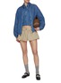 Figure View - Click To Enlarge - MIU MIU - Padded Medium Wash Denim Blouson Jacket