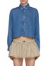 Main View - Click To Enlarge - MIU MIU - Cropped Denim Shirt